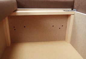 Univerzális ülőgarnitúra, barna/bézs, PAULITA U