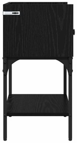 Éjjeli asztal fiókkal Musta tammi 40 x 29 x 60 cm Faanyag