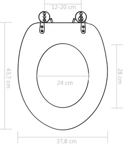 2 db bambuszmintás MDF WC-ülőke