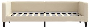 krémszínű kihúzható szövet heverő fiókkal 100x200 cm