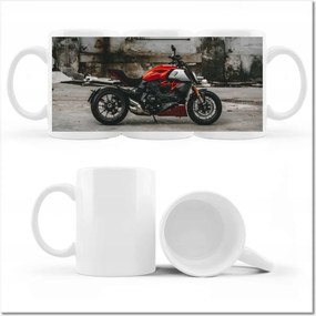 Nyomott mintás bögre Piros Ducati Motorkerékpár