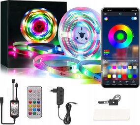 Led Szalag Szett Rgbic WS2811 Bluetooth Alkalmazás Szivárvány Effekt Távirányító 12v 5m