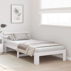 Faágykeret Fehér Fa 100 x 200 cm Minimalista Ágykeret
