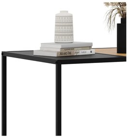 Fekete-natúr színű dohányzóasztal 60x100 cm Altino – Unique Furniture