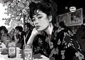 Poszter 29,7x21cm Fekete Kimono