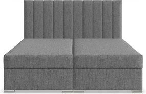 Agen ágy, szövet, 140 x 200, ágyneműtartóval, szürke