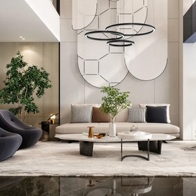 LED Csillár zsinóron GALAXIA LED/85W/230V fekete