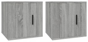 2 db szürke sonoma falra szerelhető TV-szekrény 40x34,5x40 cm