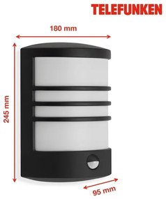 Telefunken 315505TF-LED Kültéri fali lámpa érzékelővel LED/12W/230V IP44