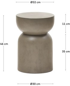 Kerek kerti tárolóasztal ø 32 cm Garbet – Kave Home