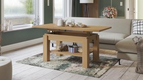 Mazzoni ASTORIA Oasis Tölgy - NYITHATÓ/MAGASÍTHATÓ DOHÁNYZÓASZTAL POLCOS ÉTKEZŐASZTAL ÉS DOHÁNYZÓASZTAL EGYBEN