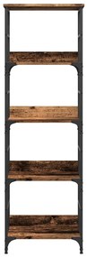 antik fa színű szerelt fa könyvszekrény 50 x 33 x 153 cm