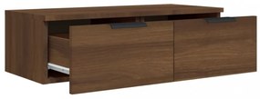 2 db barna tölgyszínű szerelt fa fali szekrény 68x30x20 cm