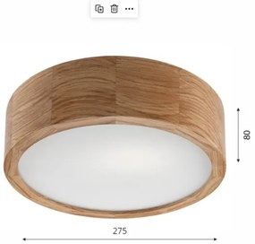 Brilagi - LED mennyezeti lámpa CARVALHO 1xE27/60W/230V tölgy pr. 27,5 cm
