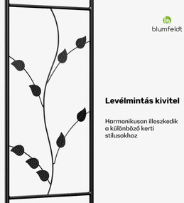 FloraBelle Arch rózsaszín boltív, dekoratív levélminták, időjárásálló, segédeszköz kúszónövényekhez