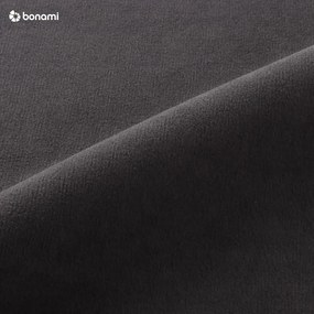 Stylish Stan sötétszürke kinyitható bársony sarokkanapé, jobb oldali - Miuform