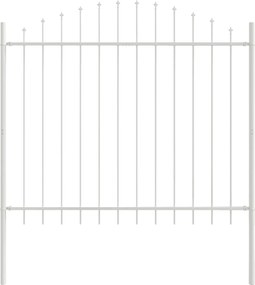 vidaXL Kerti Kerítés 7 pcs Fehér 170 x 165 cm Porszórt acél