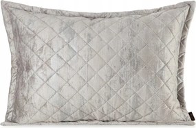 Párnahuzat 50x70 fekete-ezüst steppelt, koptatott velúr mintával