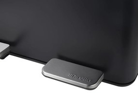 Matt fekete acél szelektív pedálos szemetes 2x20 l Aliya – Spirella