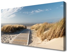 Vászonkép nyomtatás Beach Path Landscape 125x50 cm