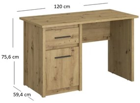 PC asztal  Andra (artisan tölgy). 1052736