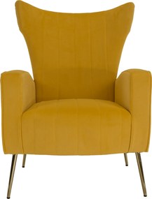Relaxfotel, sárga Velvet szövet, BARET