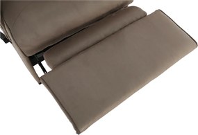 Mechanikusan állítható pihenő fotel, szürkés barna textil, SUAREZ