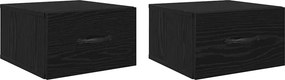 vidaXL Éjjeliszekrény 2 pcs Musta tammi 35 x 35 x 20 cm Faanyag