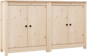 vidaXL 2 db tömör fenyőfa tálalószekrény 70 x 35 x 80 cm
