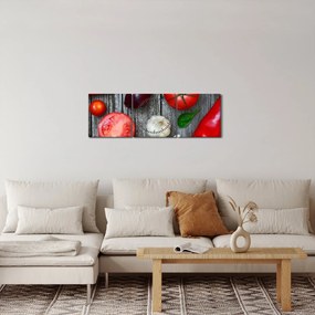 Zöldség képe (órával) (90x30 cm)