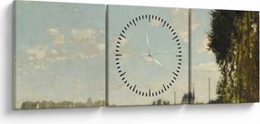 Kép - Claude Monet, Argenteuil, reprodukciók (órával) (90x30 cm)
