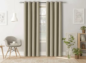 OXFORD világos olajzöld függöny 140x270 cm Felfüggesztés: Hullámos sínszalag