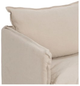 Krémszínű len kanapé 180 cm – Ixia