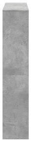 betonszürke szerelt fa könyvszekrény 132 x 29 x 141,5 cm