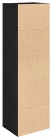 Könyvespolc fekete tölgy 31x24x102 cm Gépesített fa