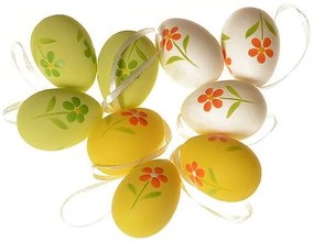 Kültéri függő tojáskészlet, magasság 5 cm, 9 dbcsomagban, vegyes színekben
