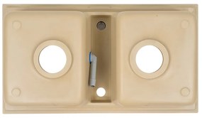 Tia szögletes két medencés gránit mosogató szifonnal bézs
