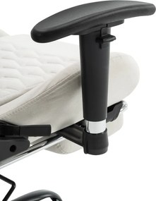 Irodai/gamer szék, fehér/fekete, teherbírás 150 kg, PAPIBAS