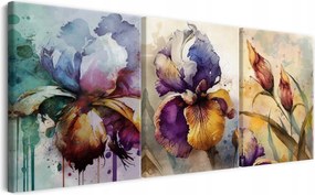 Színes festmények a nappaliba Vászonkép Fali dekoráció Virágok 60x120