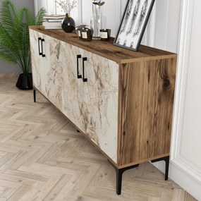 Konzolasztal Kiev - Diós, Fehér Marble