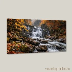 Őszi zuhatag fényei – prémium vászonkép 40x23 cm