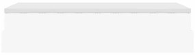 Ottomán ágykeret matraccal Fehér 90x200cm műbőrrel