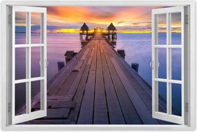 Poszterek 90x60 Híd naplementekor