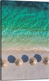 Vászonkép Tengerpart Pihenés Nyaralás Víz Hullámok 60x100 cm