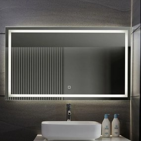 AQUAMARIN Fürdőszobatükör LED 120 x 70 cm 47 W