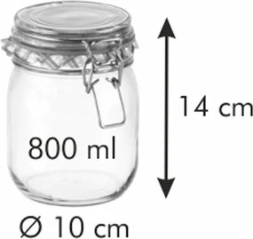 Tescoma csatos befőttes üveg DELLA CASA, 800 ml, 0,8 l