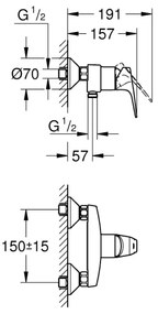 GROHE 23771000 - START FLOW zuhanycsaptelep fényes króm