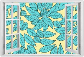 Poszterek 60x40 Türkiz levelek Türkiz