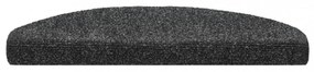 15 db sötétszürke öntapadós lépcsőszőnyeg 65x21x4 cm