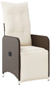 3 részes barna polyrattan kerti bisztrógarnitúra párnákkal